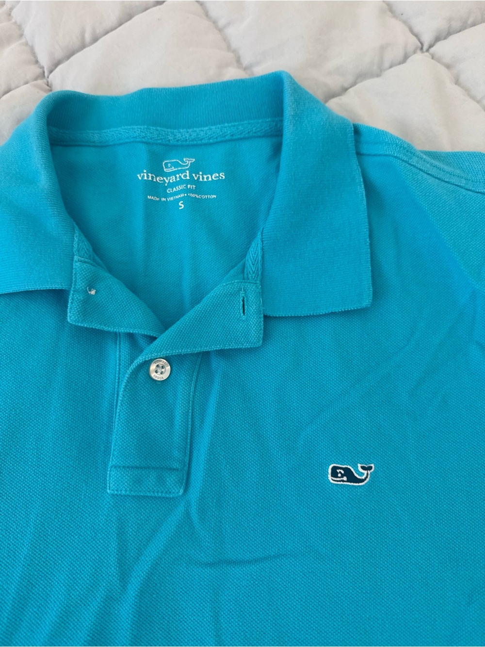 Vineyard Vines Men's Polo in Aqua Blue